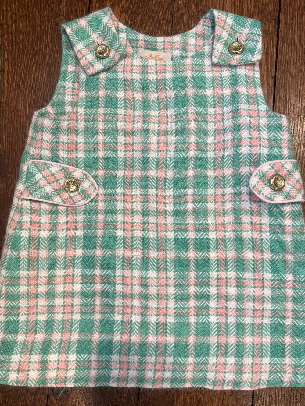 The Beaufort Bonnet Company Jilly Jumper in Green & Pink Plaid